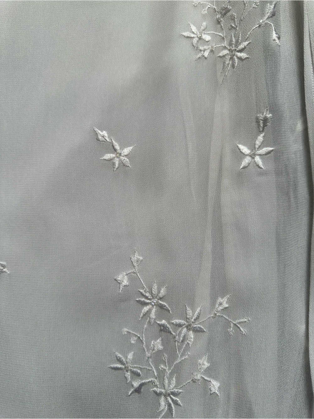 Amanda Smith Cream Maxi Skirt with Subtle Floral Embroidery - Picture 8 of 10